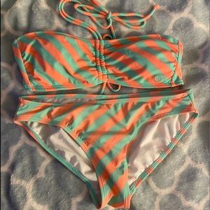 Op Ocean Pacific Bikini Bathing Suit Bandeau